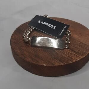 Express Gold Tone Chain ID Bracelet